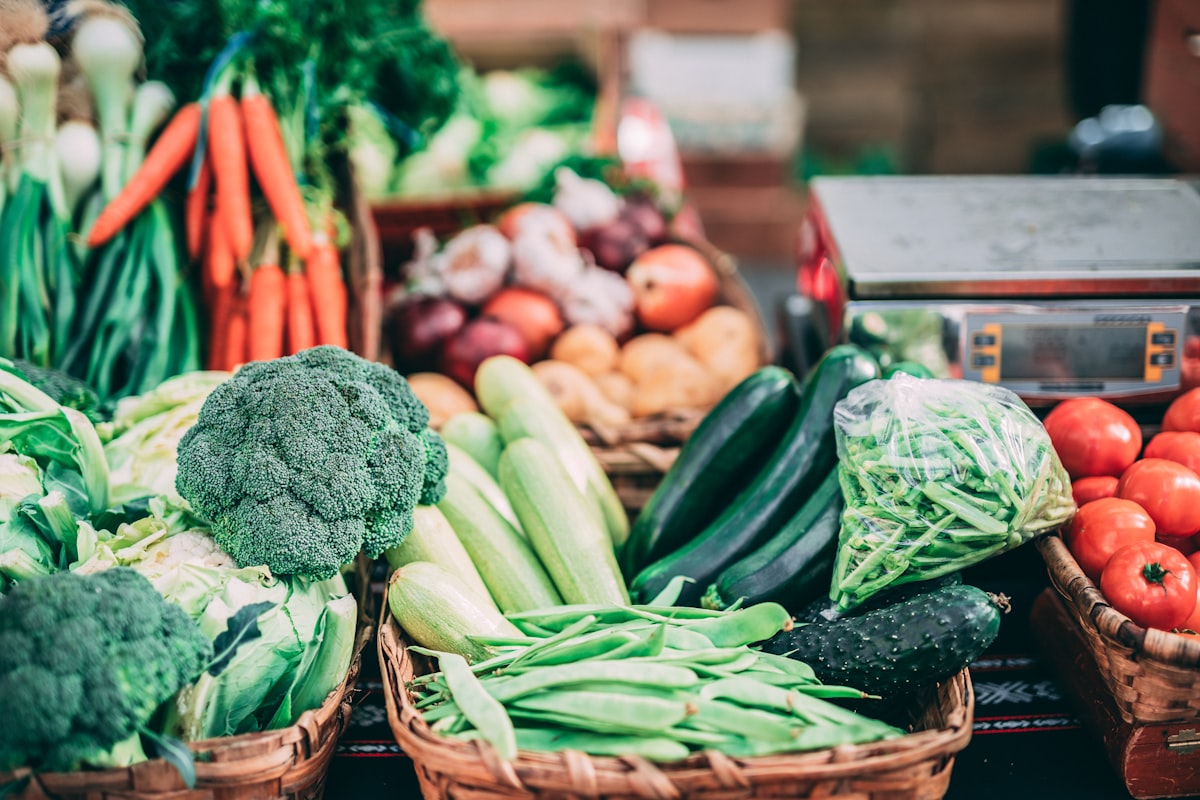 Healthy meal preparation with fresh vegetables and balanced ingredients